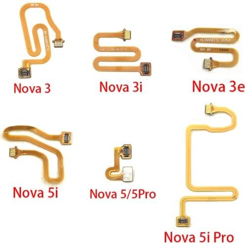10Pcs/Lot,Fingerprint Sensor Scanner Touch ID Connecter Flex Cable For Huawei Nova 3 3i 4 4e 5 5i Pro P10 P20 Pro P30 Lite