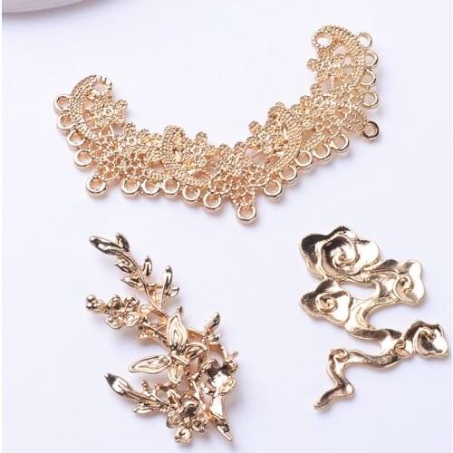10 Pieces Metal Branches Charms Ornament Headwear Hair Accessories DIY Jewelry Findings