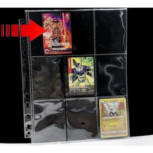 20PCS/Lot 9 pockets transparent Board game clear cards page trading card protector the magical collection gathering pocket page