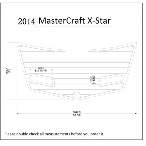 2014 MasterCraft X-Star Boat Swim Platform Pads 1/4" 6mm EVA Teak Decking