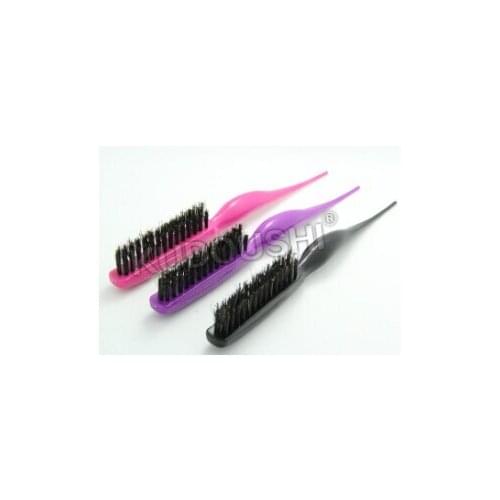 3pcs Professional Plastic Teasing Combing Hair Brush Slim Line Styling Brushes tangle Combs Comb Free shipping