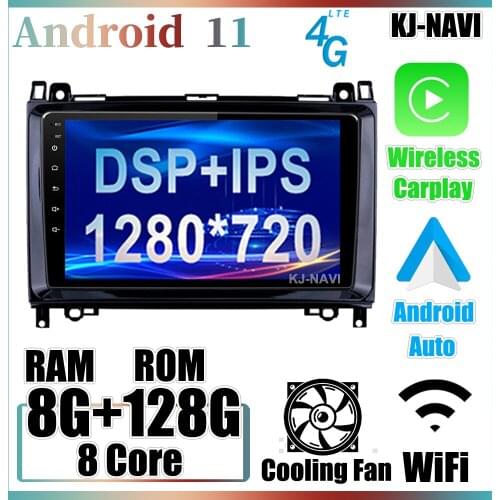 Caplay Android 11 GPS Navigation for Mercedes Benz B200 A B Class W169 W245 Viano Vito W639 W906 Radio Multimedia Video Player