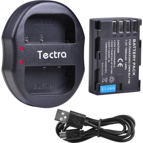 1pcs 1860mAh DMW-BLF19 DM-WBLF19E Battery+USB Dual Charger for Panasonic Lumix DMC-GH3 DMC GH3 GH4 GH5 Camera DMW BLF19 Battery