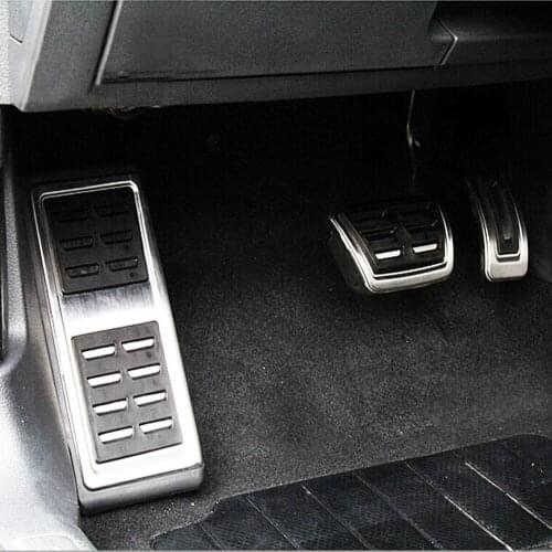 Auto Stainless Steel Car Fuel Brake Pedal Rest Foot Pedals Cover for Volkswagen VW Skoda Kodiaq 2016 2017 2018 LHD