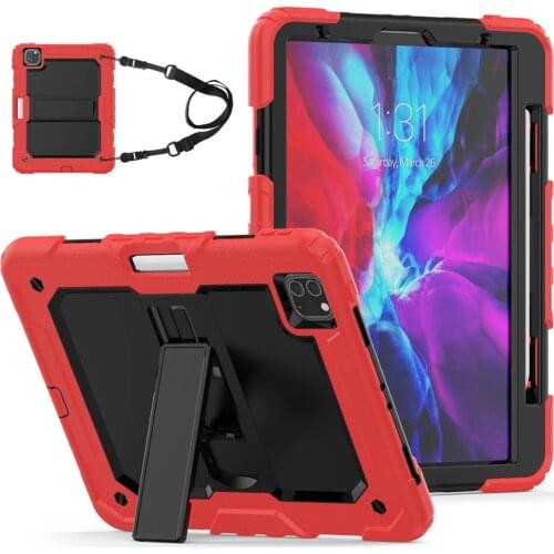For New Apple IPad Pro 11 Inch 2020 Case Kids Heavy Shockproof Hard Silicone Tablet Protect Cover Stand Shell Coque+pen+Straps