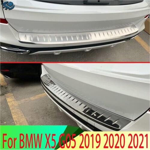 For BMW X5 G05 2019 2020 Stainless steel rear bumper protection window sill outside trunks decorative plate pedal