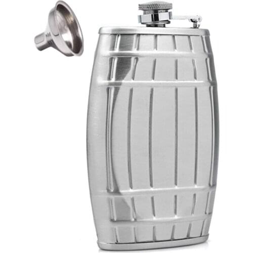 Hip Flask Stainless Steel Creative Bucket 6oz 180ml Portable outdoors Pocket Flagon Alcohol Whiskey Liquor Bottle Send Funnel