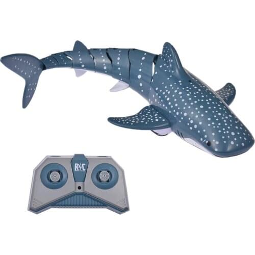 2.4G Remote Control Shark Toy 1:18 High Simulation RC Boat Toy Swimming Pool Bathtub RC Toys For Boys And Girls Gift