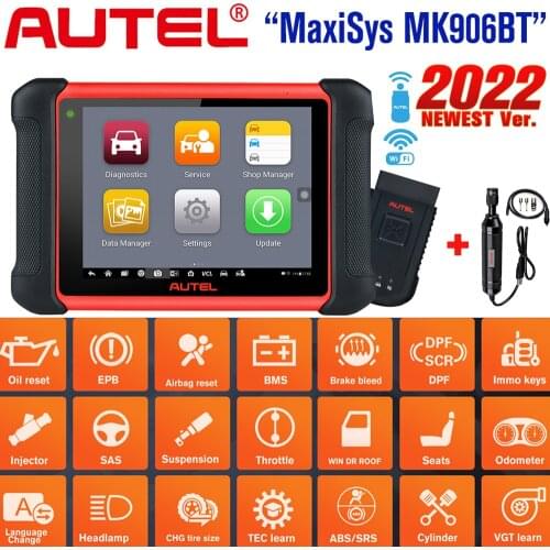 Autel MaxiCom MK906BT 31+ Services All System Scan Tool Car Diagnostic Tools With ECU Coding PK MaxiSys MS906 MS908