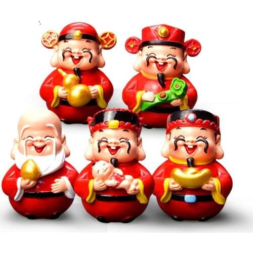 Resin crafts gifts office feng shui ornaments resin Five Fortuna