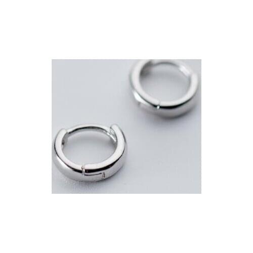 VERY SMALL 5MM) Polished Rounded Huggie Hoop Earrings 100% Real. Sterling Silver 925 Fine Jewelry For Child gtle1991