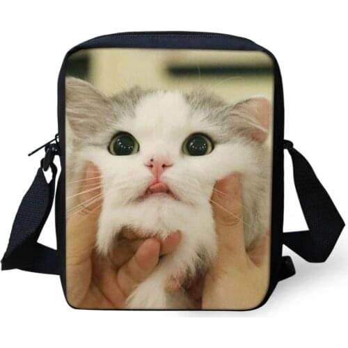 Lovely Pet Cat Printing Small Child Shoulder Schoolbags For kindergarten Baby Girls School Cross Body Bags Kids