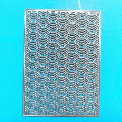 YINISE SCRAPBOOK Metal Cutting Dies For Scrapbooking Stencils WAVE BACKGROUND DIYPAPER Album Cards Making Embossing Die CUT Cuts