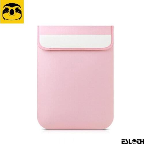 ESLOTH Pink Soft Case Bag Portable Pouch Cover 11.6 12 13.3 14 15.4 inch Laptop Ultrabook Computer For Macbook Air Pro Retina
