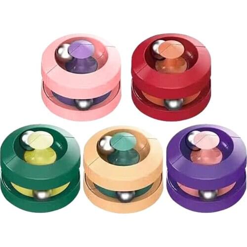 D7WF 1PC Kids' Party Favor Set Rotated Fidget Spinner Orbiting Ring Cube for Kids Adults Pressure Anxiety Gyro Spinner Toy