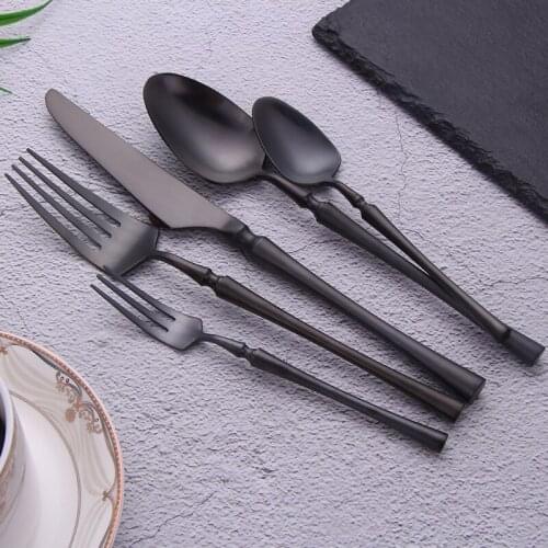 Dinnerware Set Travel Camping Cutlery Set Reusable Silverware with Metal Straw Knife Spoon Fork Chopsticks Vajilla 5Pcs
