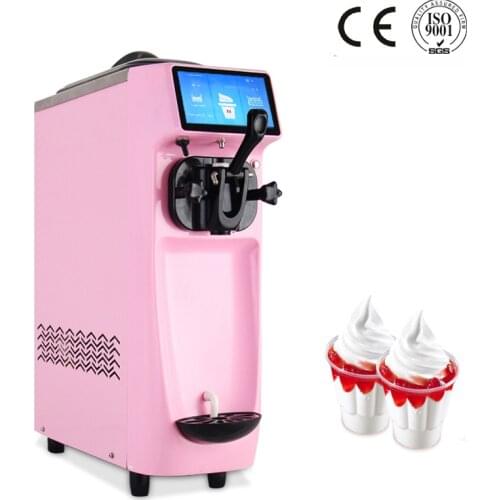 Desktop Mini Single Head Soft Ice Cream Machine Touch Screen Ice Cream Machine Sundae Ice Cream Machine