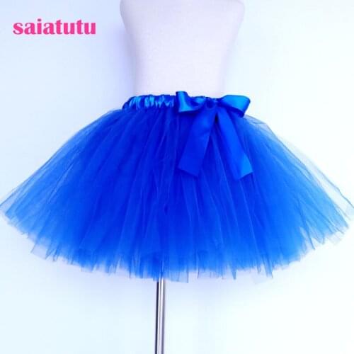 2021 New Fluffy Skirt Mesh Dress Princess Girl Childrens Birthday Dance Festival New Year Stage Performance Costume Blue