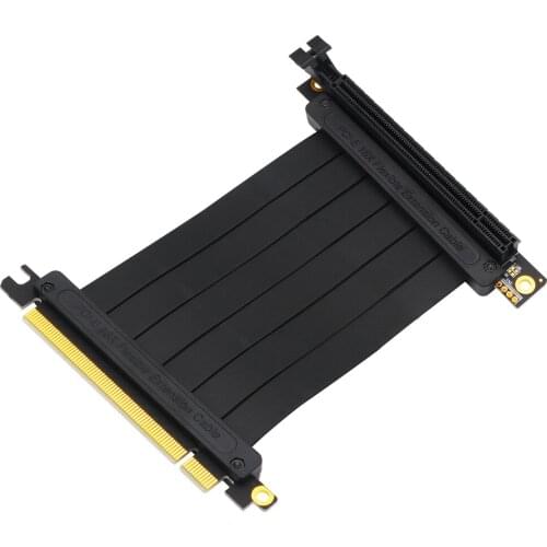 Upgrade Version PCI-e PCI Express 16X Extension cable(270 degree PCI-E slot with latch)