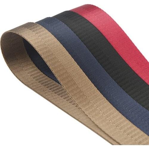 New 10 Yards 1.5"38mm High Quality Black Red Strap Nylon Webbing Herringbone Pattern Knapsack Sewing Strap Bag Belt Accessories