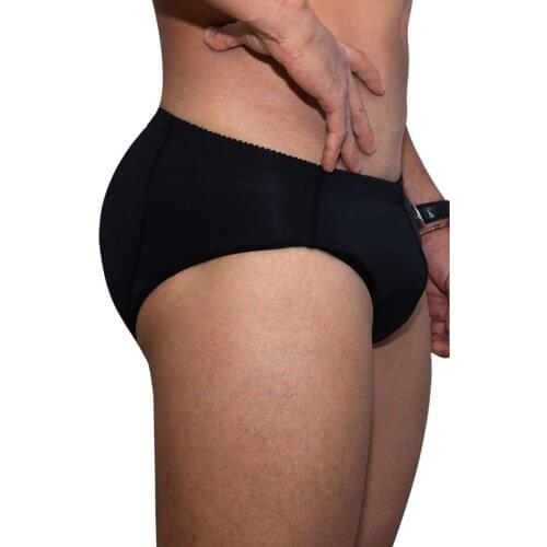 New Men Padded Butt Enhancer Booty Booster Molded Boyshort Underwear Briefs S-3XL