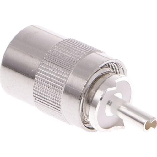 UHF Male PL259 Plug Solder RG8 RG213 LMR400 7D-FB Cable Connector Silver