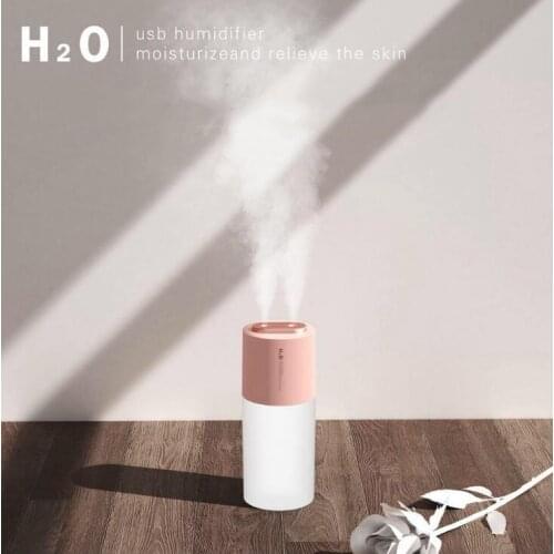 400ml Dual Sprayer USB Air Humidifier 2000mAh Rechargeable Wireless Ultrasonic Aroma Water Mist Diffuser Light Umidificador