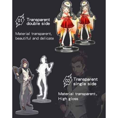 VOGRACE Cheap OEM Custom Printed Clear Acrylic Cartoon Standee, Plastic Transparent Acrylic Stand Keychain On Sale With Design
