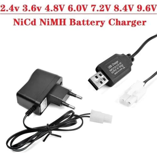 2.4v 3.6v 4.8V 6.0V 7.2V 8.4V 9.6V NiCd NiMH Battery Charger For RC toys Car Boat Tank battery with Tamiya Kep-2p Plug charger