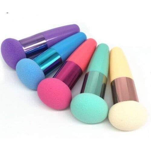Women Mushroom Head Foundation Powder Sponge Beauty Cosmetic Puff Face Makeup Brushes Tools with Handle