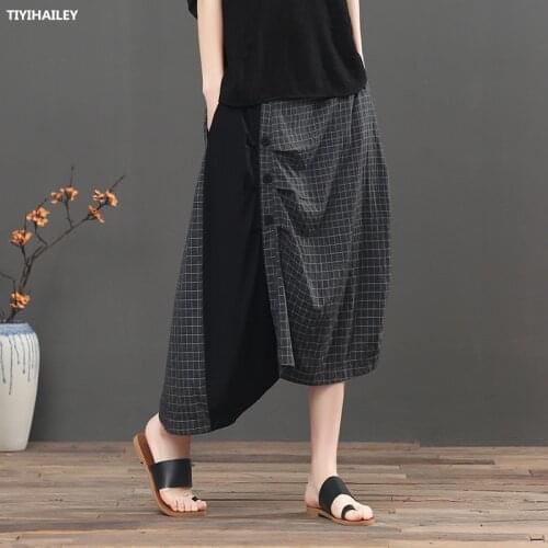 TIYIHAILEY Free Shipping 2021 New Long Mid-calf Elastic High Waist Women Chiffon Skirts Summer Plaid Patchwork Thin Striped
