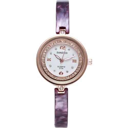 Hottest Leather Luxury Diamond Women Wirstwatch Fashion Starry Romantic Blink Style Women Watches 2114