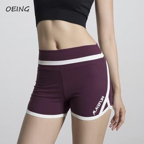 Women Running Shorts Workout Yoga Patchwork Print Sport Pants High Waist Summer Gym Shorts