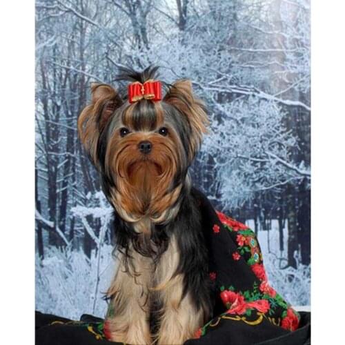 Animal Dog DIY Embroidery 11CT Cross Stitch Kits Needlework Craft Set Cotton Thread Home Decoration Wholesale Hot Sell