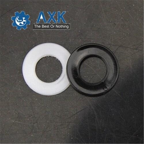 100pcs M2 M2.5 M3 M4 M5 M6 M8 M10 M12 White Black Plastic Nylon Flat Washer Plane Spacer Insulation Gasket Ring For Screw Bolt