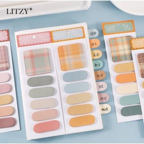120 Pages Grid Memo Pad N Times Sticky Notes School Office Supplies Index Planner Stickers Bookmark Label Memo Stationery