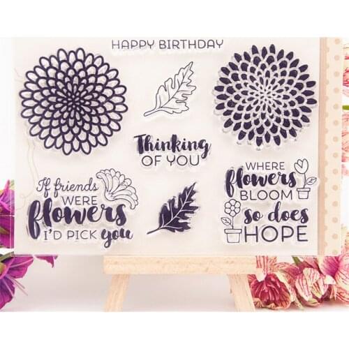 15x10cm flower bud Transparent Clear Stamps Silicone Seals Roller Stamp DIY scrapbooking photo album/Card Making Easter