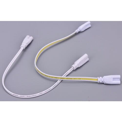 2Pcs Double-end Cable Wire 3 pin LED Two Three-phase T4 T5 T8 Led Lamp Lighting Connecting Tube Connector 30cm