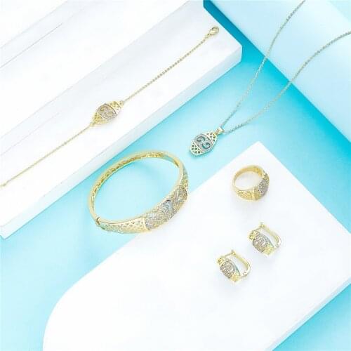 2021 Apr Morocco hot selling accessories wedding jewelry set for women traditional jewelry set copper high quality jewelry set