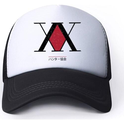 2021Hunter X Hunter Mesh Baseball Cap Killua Zoldyck Adjustable Snapback Hats For Women Men Hip Hop Anime Trucker Cap Dad Hats