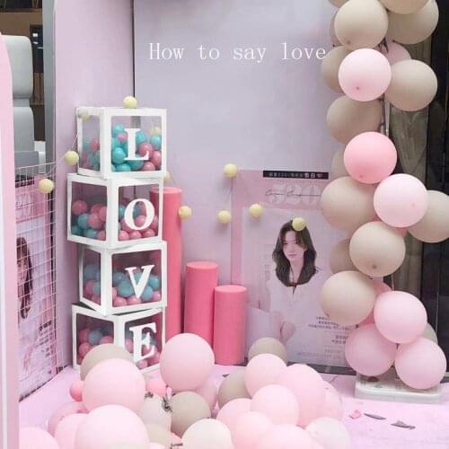 30cm Baby Shower Box Balloon Air Balls First 1 1st Birthday Party Decorations Kids Baloon Ballons Babyshower Wedding Boy Girl