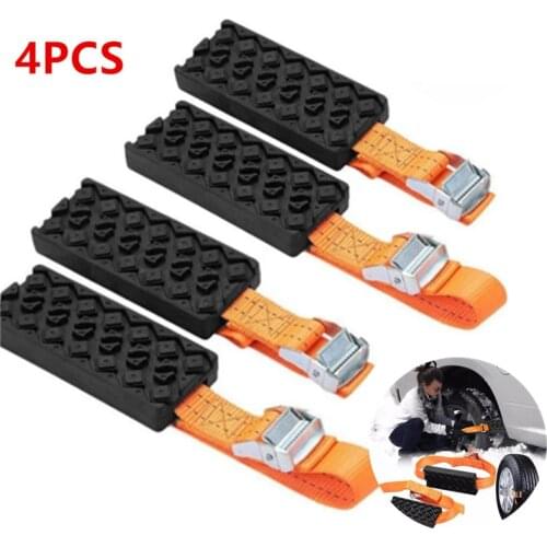 4PCS Winter Car Tire Snow Desert Anti-Skid Chains Car Tire Traction Blocks Snow Mud Sand Ice Tire Chain Emergency Belts