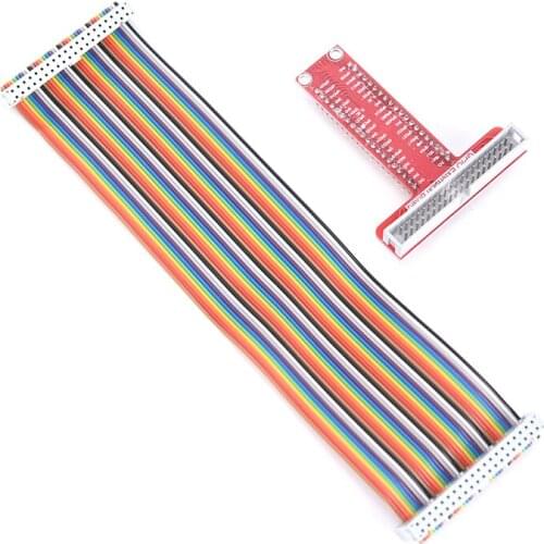 40Pin Cable For Raspberry Pi 2B 3B B++T GPIO Breakout Expansion Board DIY Kit