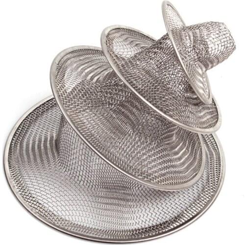 5pcs/set Stainless Steel Filter Bath Hair Trap Stopper Mesh Sink Strainer Drain Stopper Kitchen Bathroom Accessories MA673914