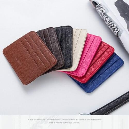 7 Colors Card Holder Mens Business Pocket Slim Thin ID Credit Card Money Holder Wallet Faux leather Man Card Case Wallets