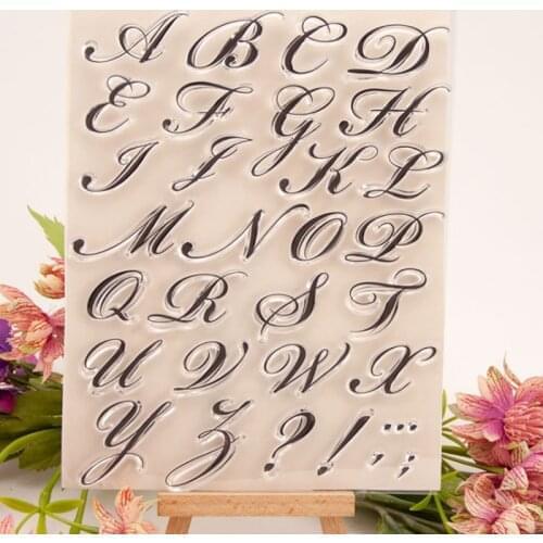 A-Z DIY Letters Stamps Sealed Album Decoration Transparent Stamp Cutting Hand Tools Children Toy Scrapbooking Tools