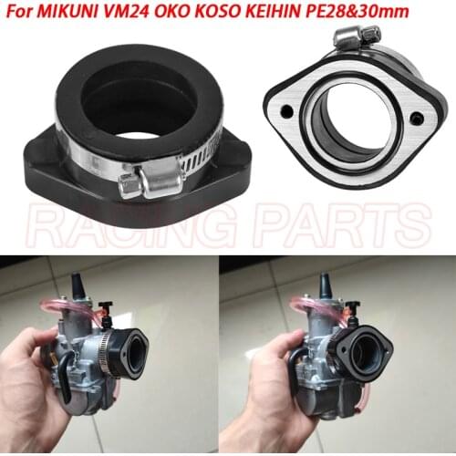 Motorcycle Carburetor Adapter Inlet Intake Pipe Rubber Mat For VM24 PE PWK 28mm Carburetor Fit 110 125 140 150 160 cc Engine