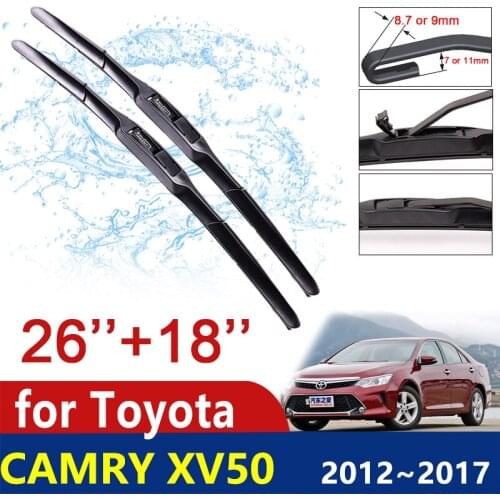 Car Wiper Blade Windshield for Toyota Camry 50 XV50 2012~2017 Front Windscreen Wipers Car Accessories 2016 2015 2014 2013 XV 50