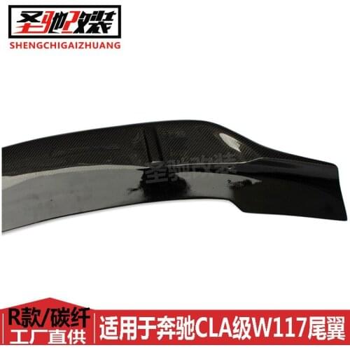 Suitable For Benz Cla W117 Refitting r Type Carbon Fiber Automobile Tail Without Perforation