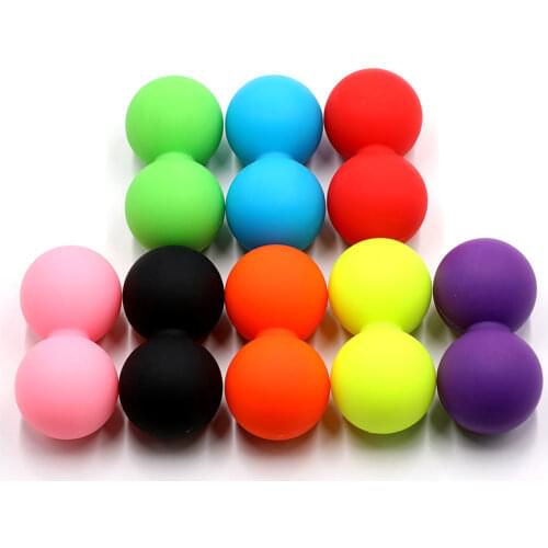 Free shipping Silicone Peanut Balls Fascia Massage Ball Muscle Cervical Spine Foot Massage Relax Hockey